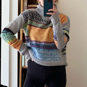 Free People knit colorful sweater